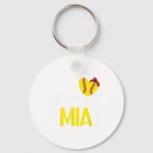 Softball Mia Herz Oma Mia von einem Softballspiele Schlüsselanhänger