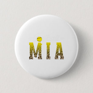 Softball Mia Leopard Oma Mia von einem Softball Pl Button