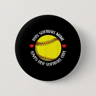 Softball Mimi Stolz Mimi Auf Einen Softballspieler Button
