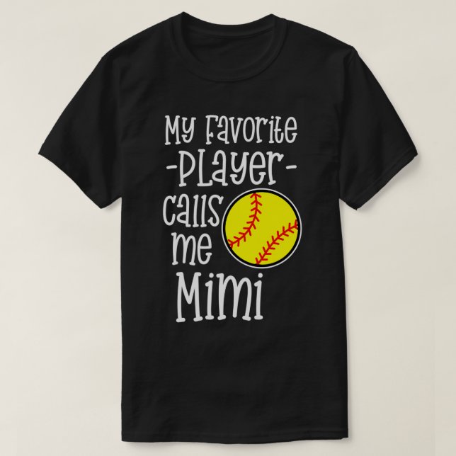 Softball Mimi Womens Grandma Grandtochter Spiel 1 T-Shirt (Design vorne)