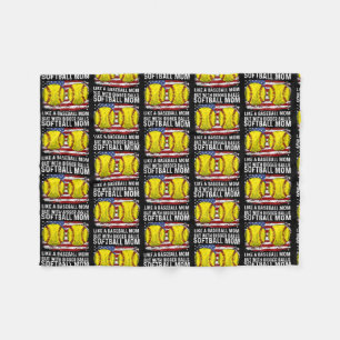 Softball Mom Like A Baseball Mom But With Bigger Fleecedecke