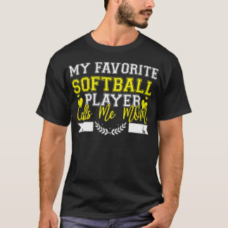 Softball-Mom Mama Muttertag Leopard Für T-Shirt