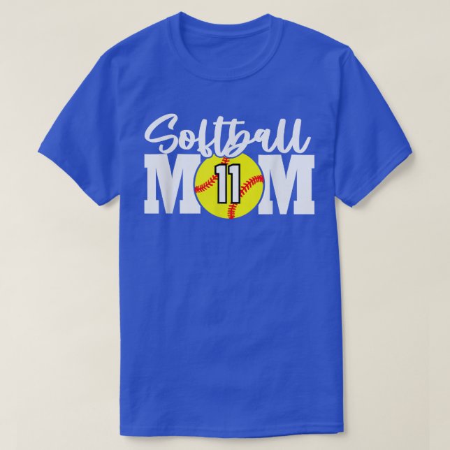 Softball Mom Number 11  T-Shirt (Design vorne)
