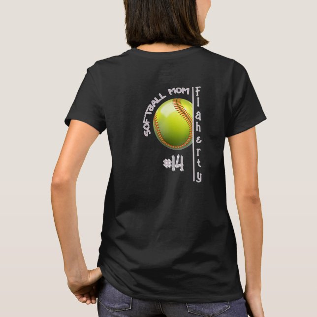 Softball Mom T Shirt (Rückseite)