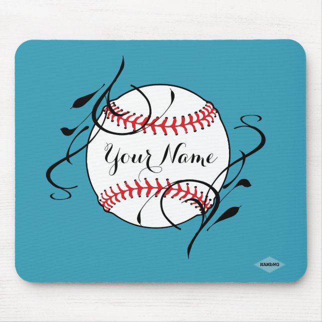 Softball Mousepad - HAMbyWG - Aqua (Vorne)