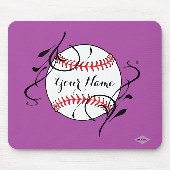 Softball Mousepad - HAMbyWG - Lavendel (Vorne)