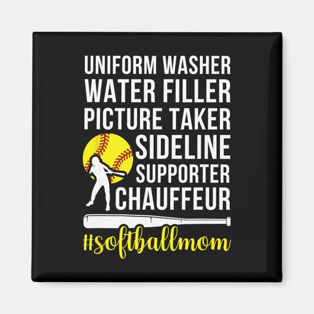 Softball-Mutter Definition Mutter eines Softballsp Magnet (Vorne)