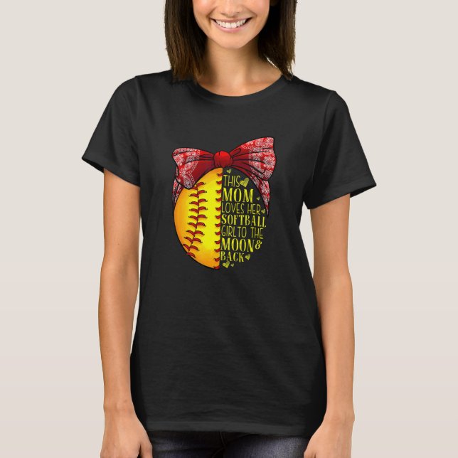 Softball-Mutter Frauen Pitcher Catcher Mädchen  2 T-Shirt (Vorderseite)