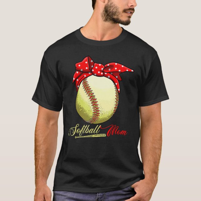 Softball-Mutter Frauen Pitcher Catcher Mädchen  3 T-Shirt (Vorderseite)