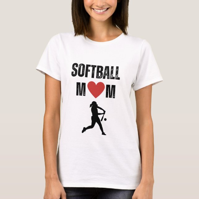 Softball-Mutter T-Shirt (Vorderseite)