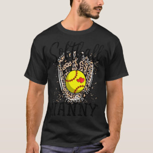 Softball Nanny Leopard Game Day Softball Mütter D T-Shirt
