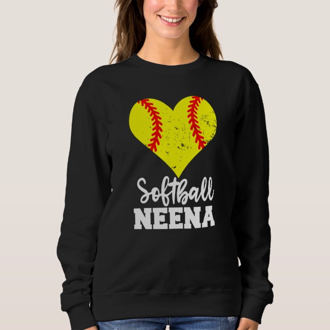 Softball Neena Softball Heart Grandma Neena Sweatshirt (Vorderseite)
