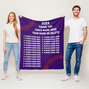Softball-oder Baseballtrainer-Geschenke, Ihre Fleecedecke