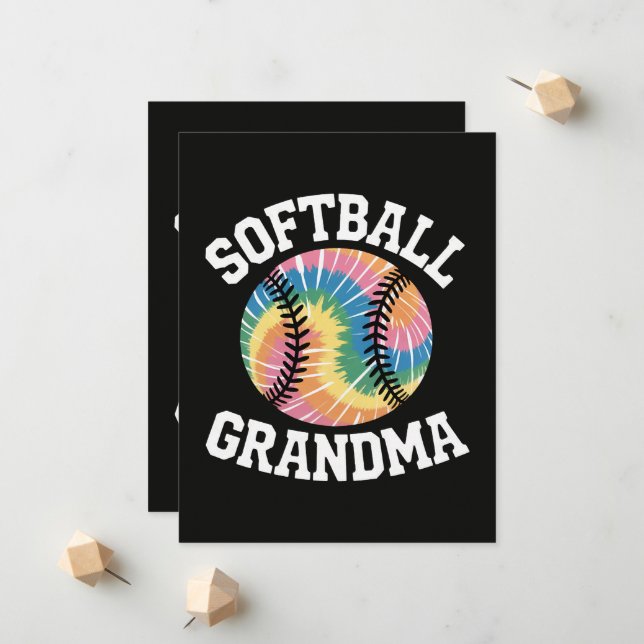 Softball-Oma Ankündigung (Vorderseite/Rückseite Beispiel)