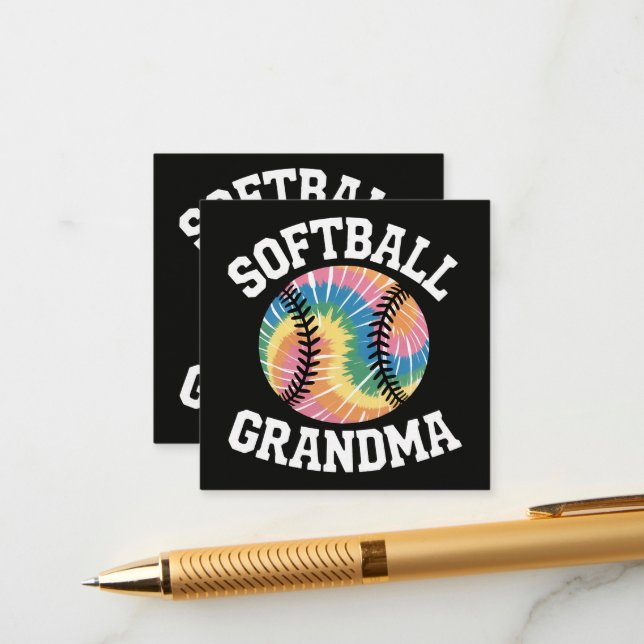 Softball-Oma Begleitkarte (Vorderseite/Rückseite Beispiel)