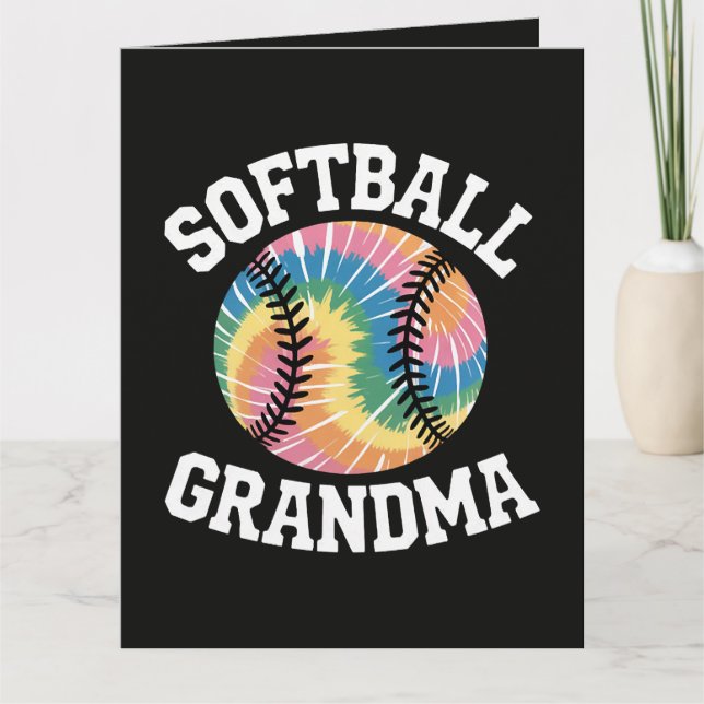 Softball-Oma Dankeskarte (Vorderseite)
