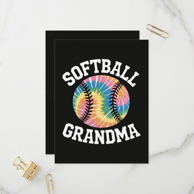 Softball-Oma Einladungspostkarte (Vorderseite/Rückseite Beispiel)