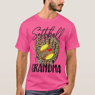 Softball Oma Leopard Game Day Softball Lover M T-Shirt