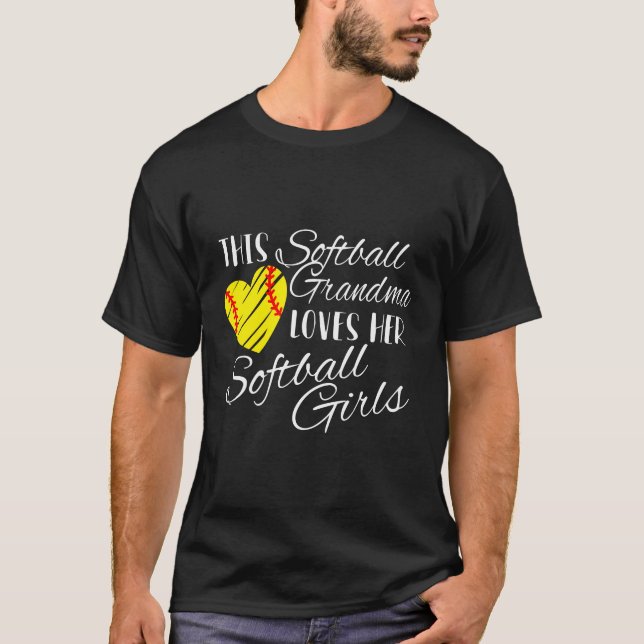 Softball Oma Liebe Ihre Softball T-Shirt (Vorderseite)