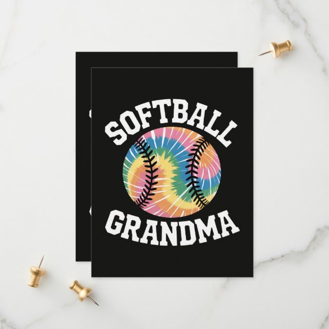 Softball-Oma Save The Date (Vorderseite/Rückseite Beispiel)