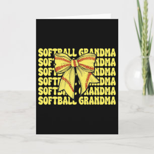 Softball-Oma Softball-Nana Coquette-Schleife Karte