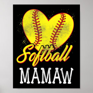 Softball-Oma Softball-Spielerin Poster