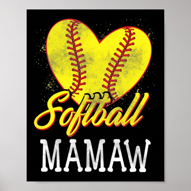 Softball-Oma Softball-Spielerin Poster (Vorne)