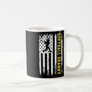 Softball Oma Vintage USA Amerikanische Flagge  Kaffeetasse