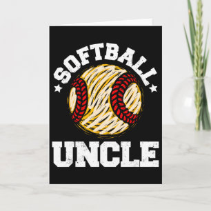 Softball-Onkel bedrängt Vintage lustiger Onkel-Spi Karte