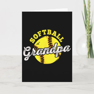 Softball-Opa Großvater Vater-Tag  Karte