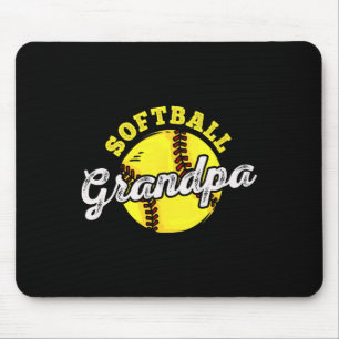 Softball Opa Großvater Vatertag Mousepad