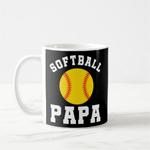 Softball Papa Grandpa Familie Softball Team Kaffeetasse
