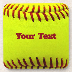 Softball personalisieren Aquamarine Ball Caoch Getränkeuntersetzer