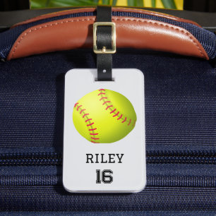 Softball Personalisiert Custom Team Bag-Tag-Gesche Gepäckanhänger