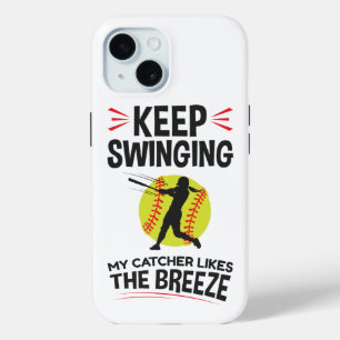 Softball Pitcher Funny Behalten Schwingen Brise Case-Mate iPhone Hülle