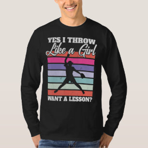 Softball Pitcher I Yes I wirbele wie ein Mädchen G T-Shirt