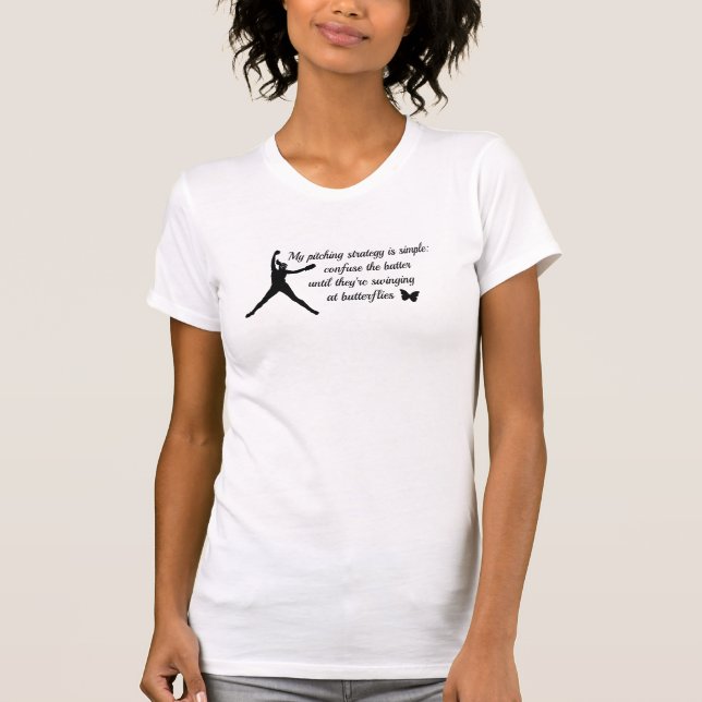 Softball Pitcher-Strategie T-Shirt (Vorderseite)