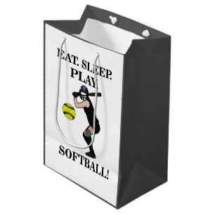 Softball Player Coach Sports Party Mittlere Geschenktüte