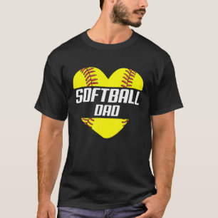 Softball Player Familie schenkt Softball Vater Her T-Shirt