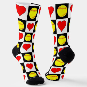Softball Player Fastballfeld Software & Herzsport Socken
