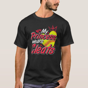 Softball Player Girls bereinigt Princess Sport Par T-Shirt