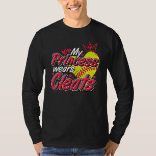 Softball Player Girls bereinigt Princess Sport Par T-Shirt