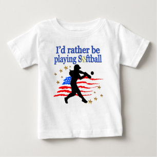 SOFTBALL PLAYER LIEBEN SOFTBALLDESIGN DER USA BABY T-SHIRT
