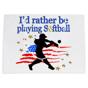SOFTBALL PLAYER LIEBEN SOFTBALLDESIGN DER USA GROßE GESCHENKTÜTE