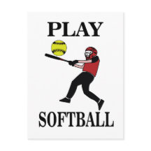 Softball Player Play Softball