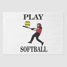 Softball Player Play Softball Seidenpapier