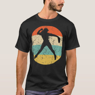 Softball Player Silhouette Retro Sports Pullover