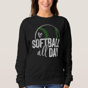 Softball Player Teen Girls Women Men Softball Sweatshirt