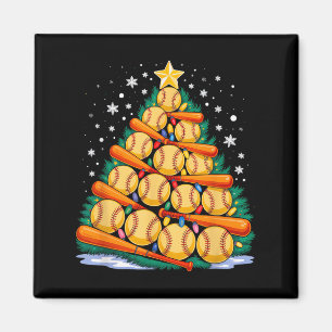 Softball Player Weihnachtsbaum Light Xmas Softball Magnet
