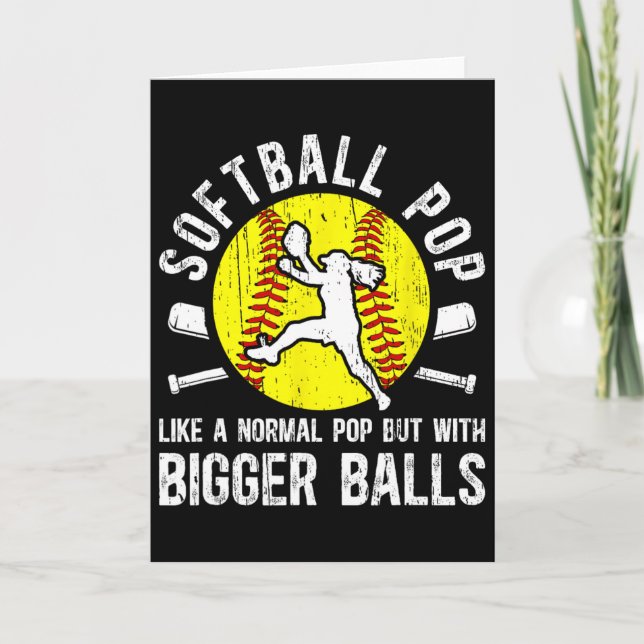 Softball Pop Grandpa Funny Pop Of A Softball Playe Karte (Vorderseite)